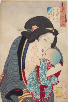 Japanese Painting - cherishing Tsukioka Yoshitoshi Japanese